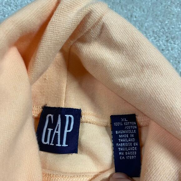 VTG Gap Turtleneck Shirt Mens XL* Orange Cotton 90s Preppy Sweater Pullover - Picture 2 of 6